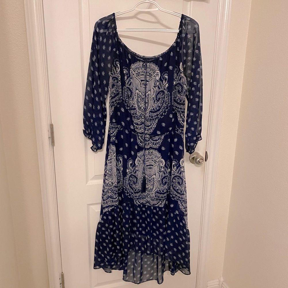 a.n.a SZ. Large off shoulder FIESTA dress. NWOT
